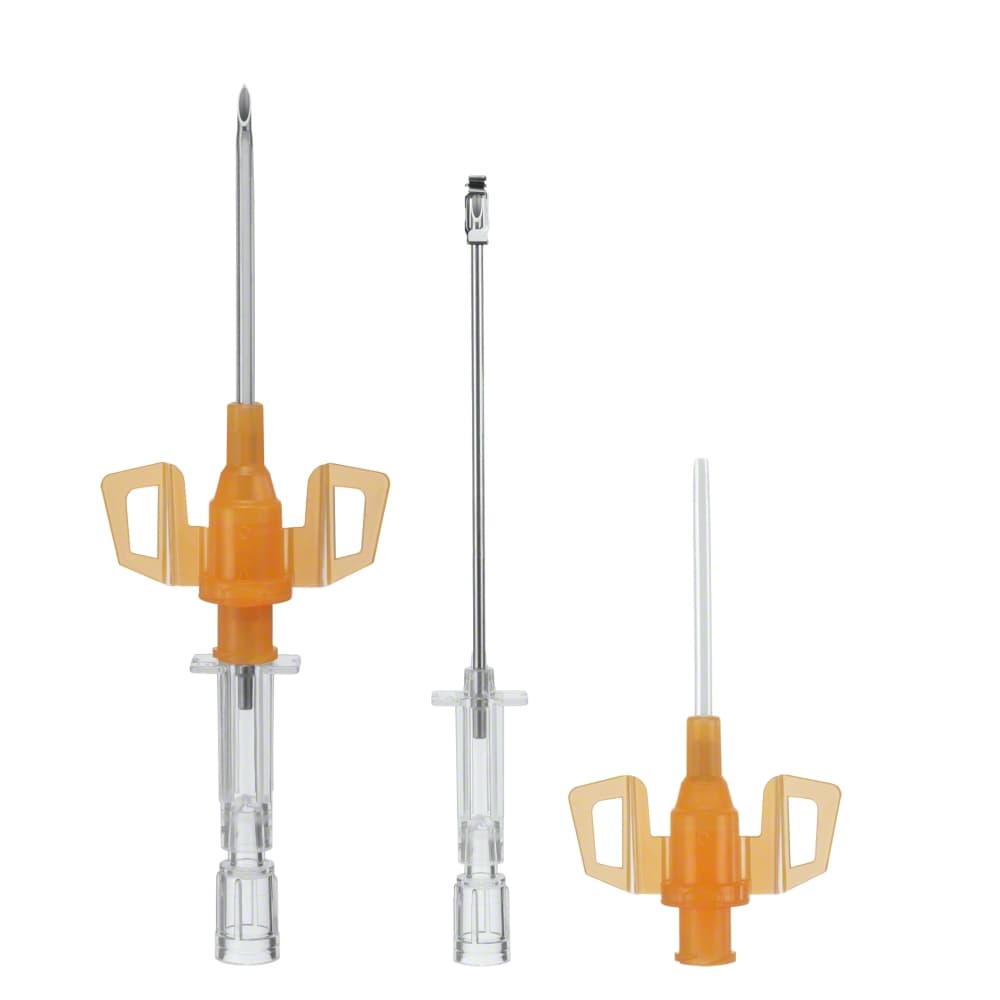 Introcan Safety® 3-Closed Safety IV Catheter with Multi-Access Blood Control Septum, G14